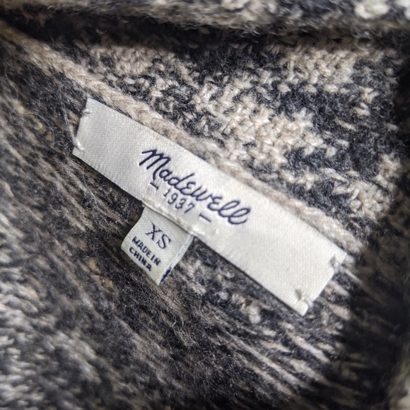 Madewell Houndstooth Turtleneck Sweater XS - Picture 4 of 7
